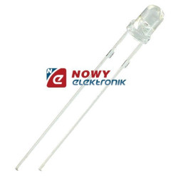 Dioda LED 3mm zielona clear 20000-25000mcd 520-525nm-Podzespoły Elektroniczne