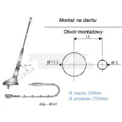 Antena samochodowa ASp-45.01 | MATIZ-CAR AUDIO-VIDEO