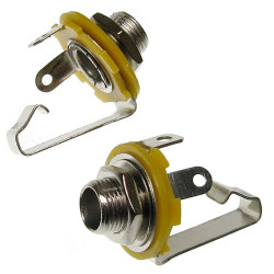 Gniazdo JACK 6,3mm MONO montaż Metalowe-Podzespoły Elektroniczne