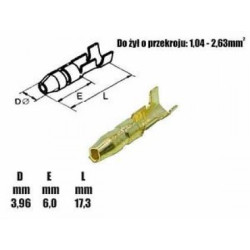 Konektor okr.4mm M nieizol. męski przewód 0.5-1.5mm-Podzespoły Elektroniczne