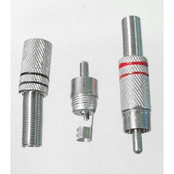 Wtyk RCA metal czerwony/czarny [1173-Podzespoły Elektroniczne