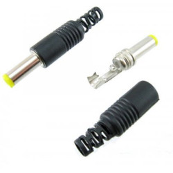 Wtyk DC 2.1/5.5/14 NT (żółty środek)-Podzespoły Elektroniczne