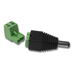 Wtyk DC 2.1/5.5 do kamer I ze zł. zaciskowym kąt(szybkozł)-Podzespoły Elektroniczne