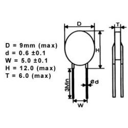 Warystor JVR-7N391K (390V)JOYIN 320VDC 250VAC-Podzespoły Elektroniczne