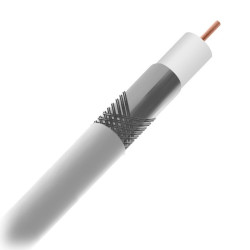 Przewód konc. 75Ω RG6 1.02CU żel UV biały żelowany MAXCABLEzewn.-Przewody i Druty w metrażu