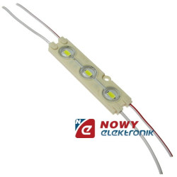 Moduł LED 3x5730 Biały 12V 1,44W VDC IP67 6500K 120lm-Oświetlenie