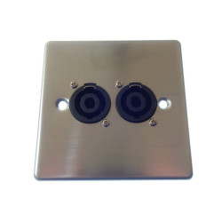 Gniazdo głośnikowe 2xgn.speakon terminal 88.5x88.5mm-Naglosnienie i Estrada