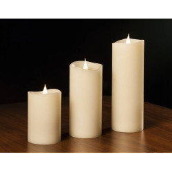 Świeca woskowa LED średnia ivory ruchomy płomień świeczka-Efekty Dyskotekowe