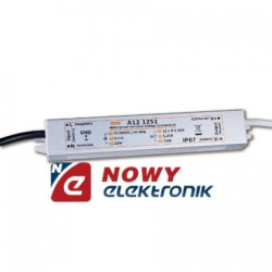 Zasilacz ZI LED 12V/1.25A IP67 A 15W Impulsowy aluminium-Zasilacze i Transformatory