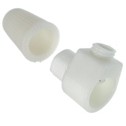 Odgiętka przepust kablowy biały z nakrętką i blokadą kabla-Obudowy i Elementy Montażowe