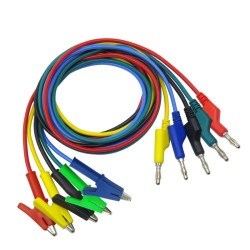 Kable pomiarowe zestaw NR21   HQ 1m 5szt przewody banan 1000V 15A-Mierniki i Multimetry