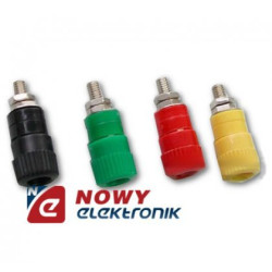 Gniazdo banan 6A RG-203 Lab. cze czerwone-Podzespoły Elektroniczne