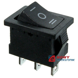 Przełącznik kołyskowy HQ 3pin/3p kołyskowy mały czarny-Podzespoły Elektroniczne