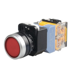 Przełącznik LA38 bistab. RED 22mm 10A 380V NO/NC  czerwony-Podzespoły Elektroniczne