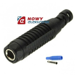 Gniazdo banan 4mm 254312 czarn. na kabel niklowane do lut.-Podzespoły Elektroniczne