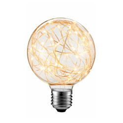 Żarówka LED E27 2W dekoracyjna żółta G80-Oświetlenie