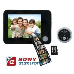 Wizjer Video ORNO 1102 3,5" LCD dzwonek do drzwi z funkcją nagr.-Monitoring CCTV
