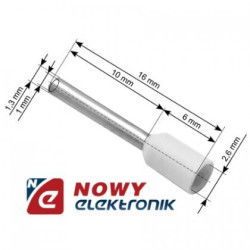 Tulejka kabl.biała 0.50mm L10mm IZOL.-Przewody i Druty w metrażu