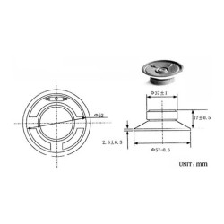 Głośnik YD-58 (membrana plastik) 8ohm 0,5W (YD58)-Naglosnienie i Estrada