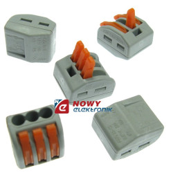 Szybkozłączka 3-tor drut/linka zacisk złączka elektryczna-Przewody i Druty w metrażu