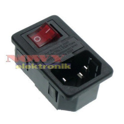 Wtyk AC 3PIN komput.obudowa+włąc gniazdo męskie-Elektryka