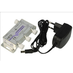 Wzmacniacz anten. ARS-113Z  1/3 rozdzielacz aktywny z zasilaczem, HFO antenowy anteny rozgałęźnik-RTV SAT DVB-T