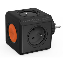 Rozgałęźnik elektr. 1521BK z wył PowerCube Original Remote czarny  elektr-Elektryka