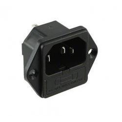 Gniazdo IEC z bezpiecznikiem AC męskie (do przykr)-Elektryka