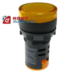 Kontrolka LED 220V żółta    22mm AD16-Podzespoły Elektroniczne