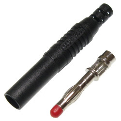 Wtyk Banan 19A izol. 4mm WB5-BK czarny WB503 1000V-Podzespoły Elektroniczne