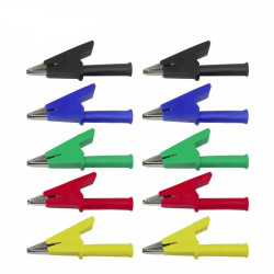 Krokodylki pomiarowe 10sz zestaw CATIII 20A/1000V 5 kolorów-Podzespoły Elektroniczne