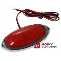 Lampa LED SMK-6SMD R OW 12V czer lampka-Oświetlenie