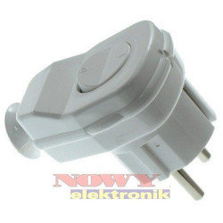 Wtyczka z przełącznikiem biała UNI-Schuko9002215-Elektryka