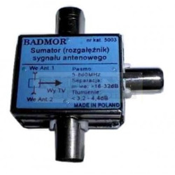 Rozg.ant.wew.niebieski FL BADMOR (sumator) gniazda antenowe zwykłe-RTV SAT DVB-T