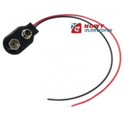 Koszyk baterii 9V III - zatrzask kijanka Złącze baterii 6F22 +przewód-Baterie