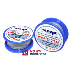 Przewód KYNAR Ø0,25 FEP szary z miedzi srebrzonej, Vega Tronik-Przewody i Druty w metrażu