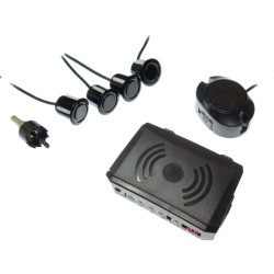 Czujnik Cofania BS502B czarne  - regulowane, 4 czujniki, Buzzer, HANTOM-Motoryzacja