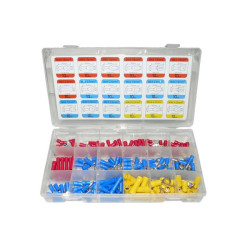 Zestaw konektorów 180szt/18typ. tulejki/oczka/-Podzespoły Elektroniczne