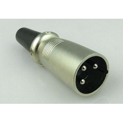 Wtyk mikrofonowy 3p z obejmą-Podzespoły Elektroniczne