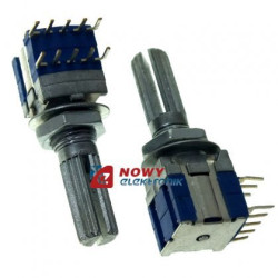 Przełącznik obrotowy KH10 4xON 4-pozyc.kątowy, oś-6mm,l-20mm-Podzespoły Elektroniczne