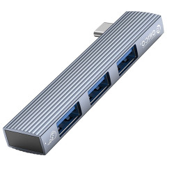 HUB USB-C, 3-porty USB-A Orico Bez kabla, ALU-Komputery i Tablety