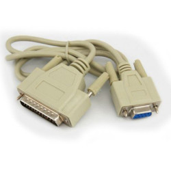 Kabel DB09F/DB25M  1m RS232 Gniazdo-Wtyk-Kable i Przyłącza RTV i PC
