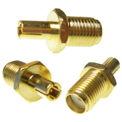Przejście gn.SMA/wt.TS9 złoty beczka adapter konektor-Podzespoły Elektroniczne