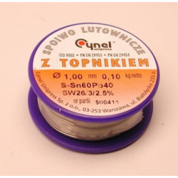 Spoiwo LC60-SW26  1,0mm  0,1kg Cyna-Narzędzia Warsztatowe i Wyposażenie