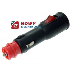 Wtyk zapalniczki z wyłącznikiem 15A 12/24V   uniwersalny-Motoryzacja