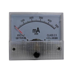 Miernik analog. Amperomierz 0,5A kwadratowy, 500mA +bocznik-Mierniki i Multimetry