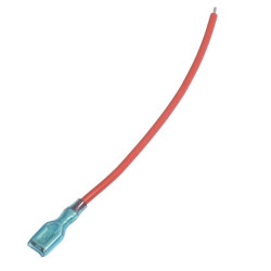 Konektor Ż 6.3 z przewodem 15cm 22AWG 0,33mm2 gniazdo izolowane-Podzespoły Elektroniczne