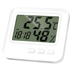 Termometr higrometr pokojowy Temperatura Wilgotność Zegar-Dom i Ogród