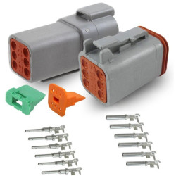 Złącze DEUTSCH 6PIN Komplet Wtyk + Gniazdo  hermetyczne-Podzespoły Elektroniczne