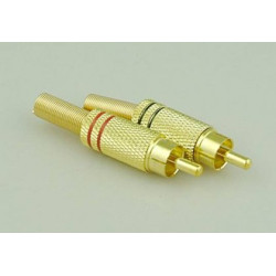 Wtyk RCA chinch złoty Black/Red czarny / czerwony-Podzespoły Elektroniczne